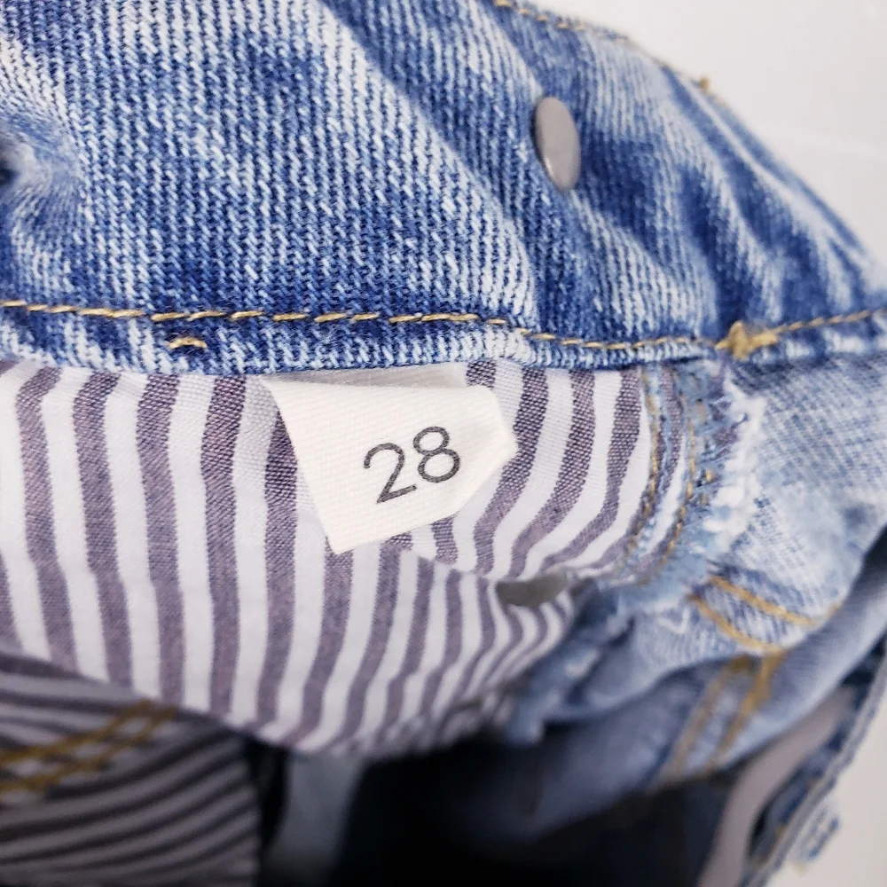 HABITUAL Reza High Rise Denim Crisscross Jean‎ Miniskirt Size 28